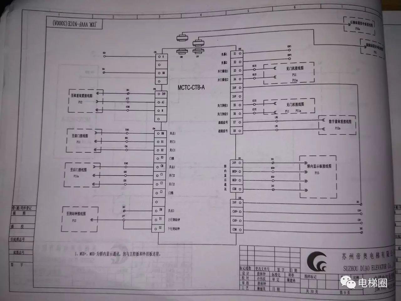 技术分享 电气图纸 苏州帝奥电梯jxw.