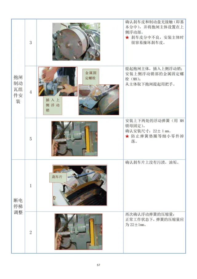 干货：日立电梯制动器抱闸解体培训