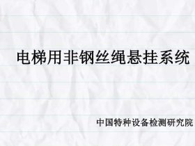 电梯用非钢丝绳悬挂系统