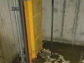 暴雨过后请给电梯维保人员一分等待