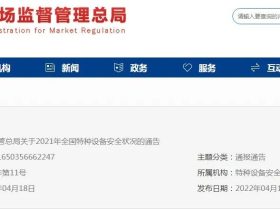 总局:关于2021年全国特种设备安全状况的通告,电梯近880万台,电梯事故23起,死亡17人,事故原因…