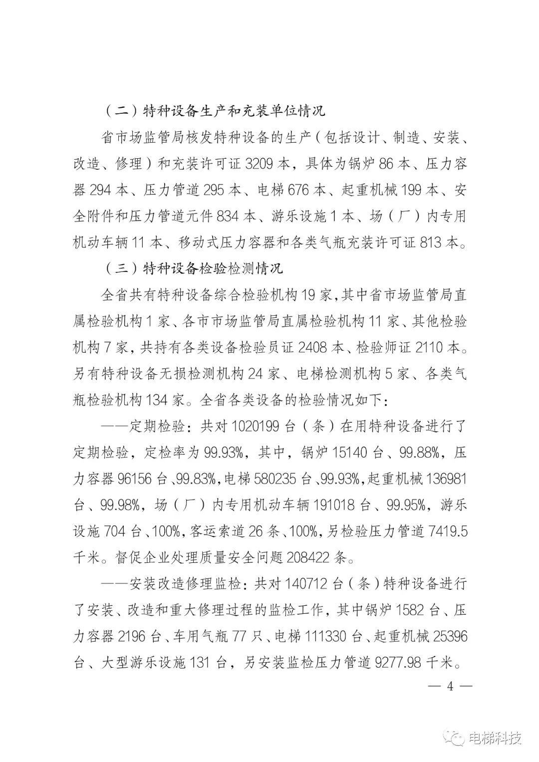 2021年浙江省特种设备安全总体状况：在用电梯762536，电梯未发生事故，传统“人防”模式已不完全适应安全监管新要求
