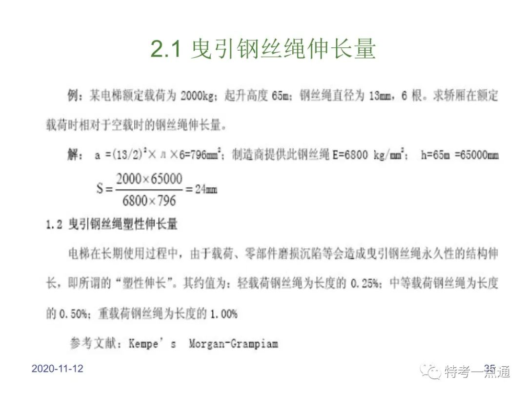电梯检验师培训常用计算讲解(附下载) 电梯检验师培训常用计算讲解(附下载)