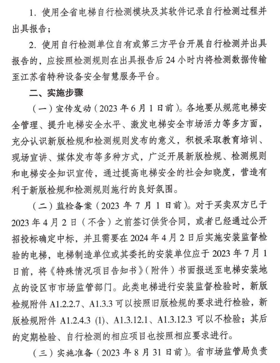 江苏:出台电梯“两检规”过渡办法!每名检测人员≤80台/月! 江苏:出台电梯“两检规”过渡办法!每名检测人员≤80台/月!-图片2