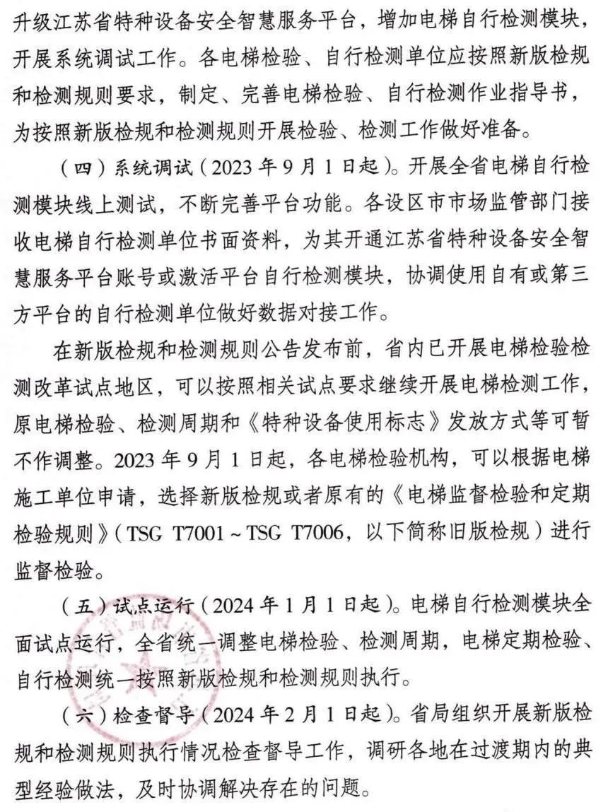 江苏:出台电梯“两检规”过渡办法!每名检测人员≤80台/月! 江苏:出台电梯“两检规”过渡办法!每名检测人员≤80台/月!-图片3