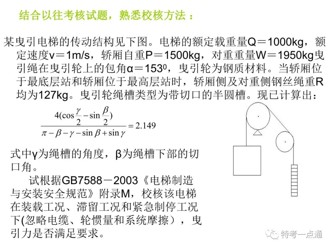 电梯检验师培训常用计算讲解(附下载) 电梯检验师培训常用计算讲解(附下载)