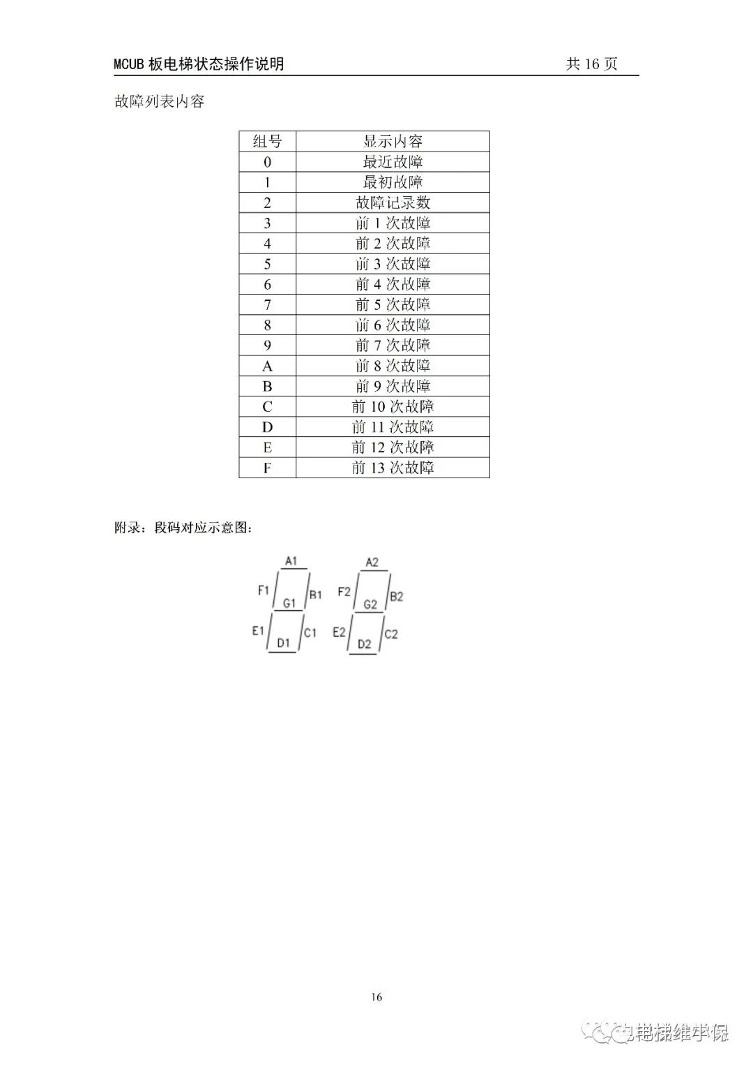 MCUB板电梯状态操作说明 MCUB板电梯状态操作说明