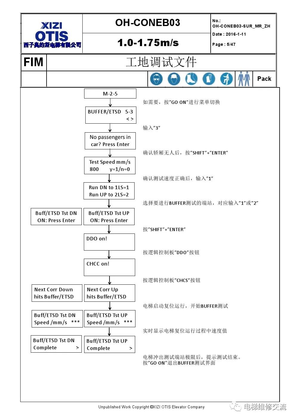 ​西子奥的斯OH-6000电梯调试资料