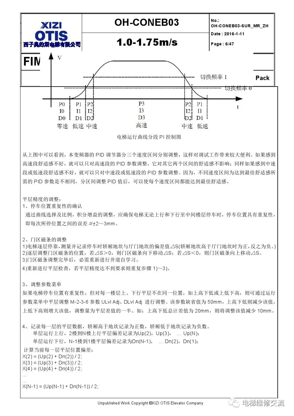 ​西子奥的斯OH-6000电梯调试资料