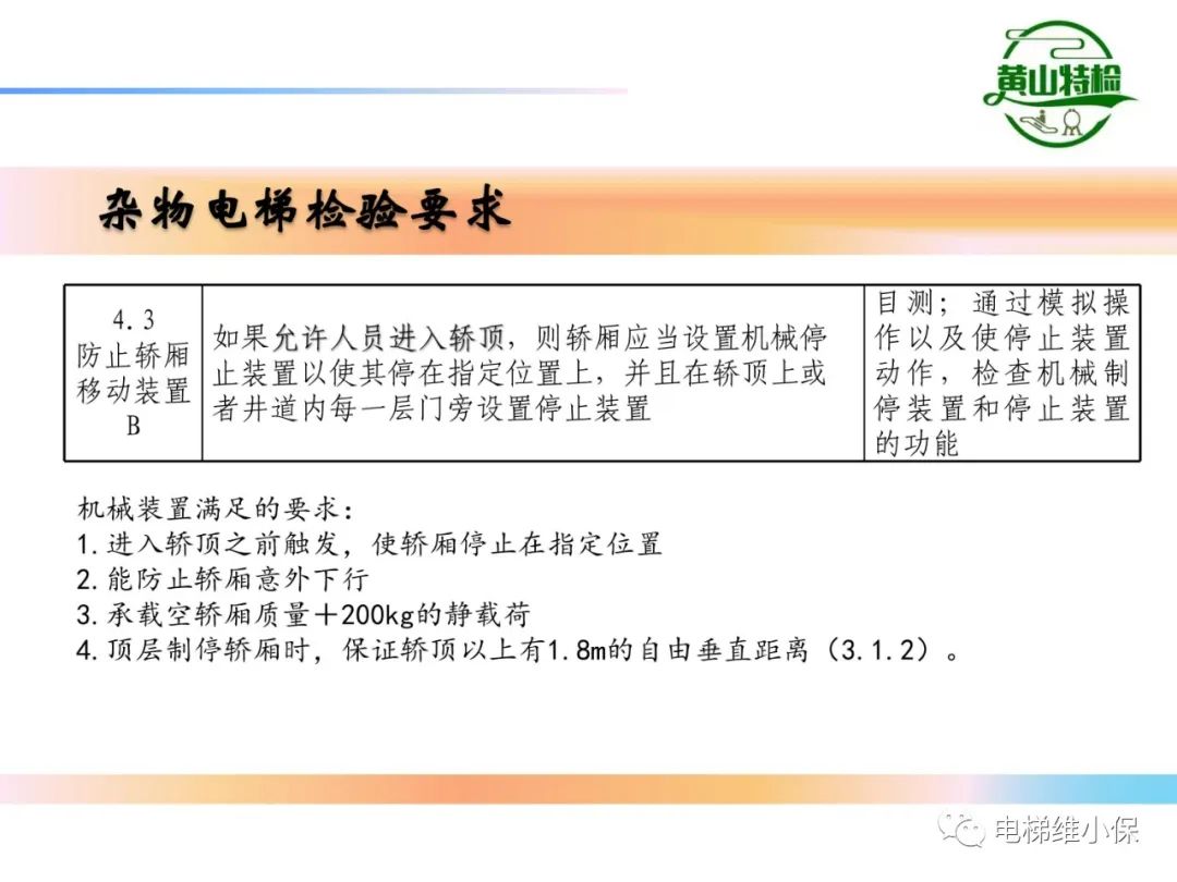 杂物电梯的结构与检验【PPT】