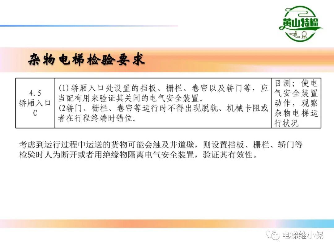 杂物电梯的结构与检验【PPT】