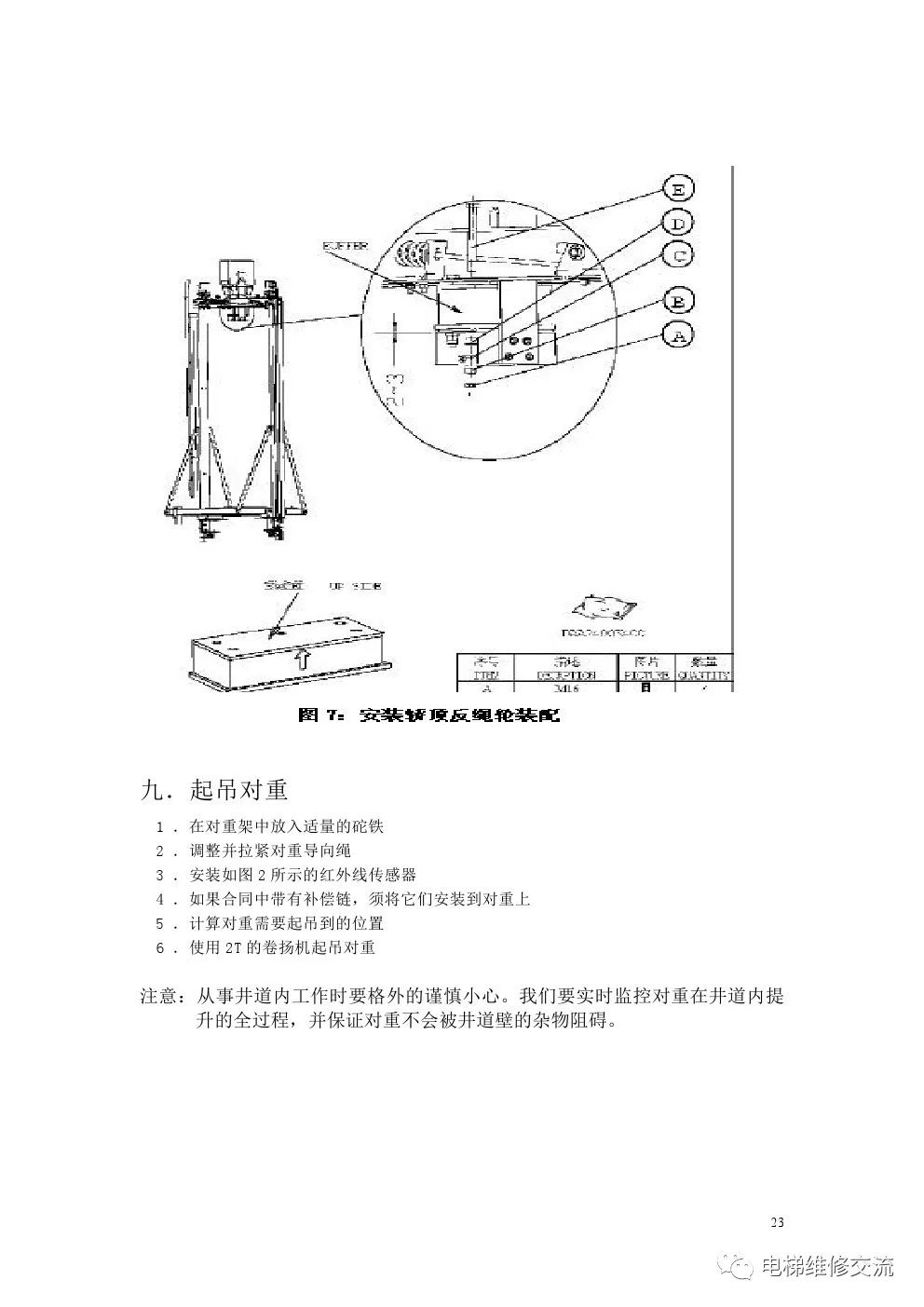 奥的斯300VF系列无脚手架安装工艺