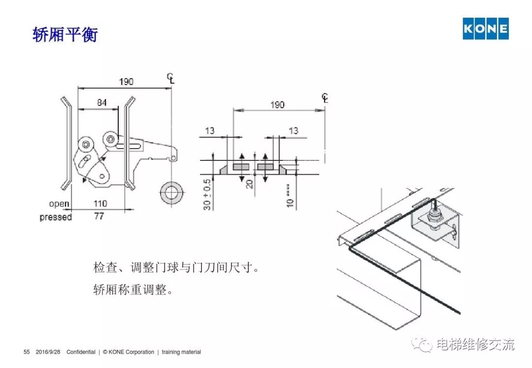 通力电梯轿厢平衡培训