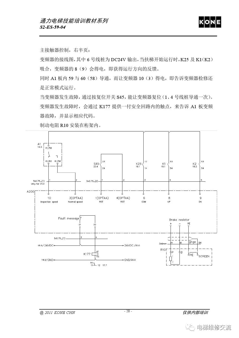 通力扶梯基础电气知识培训