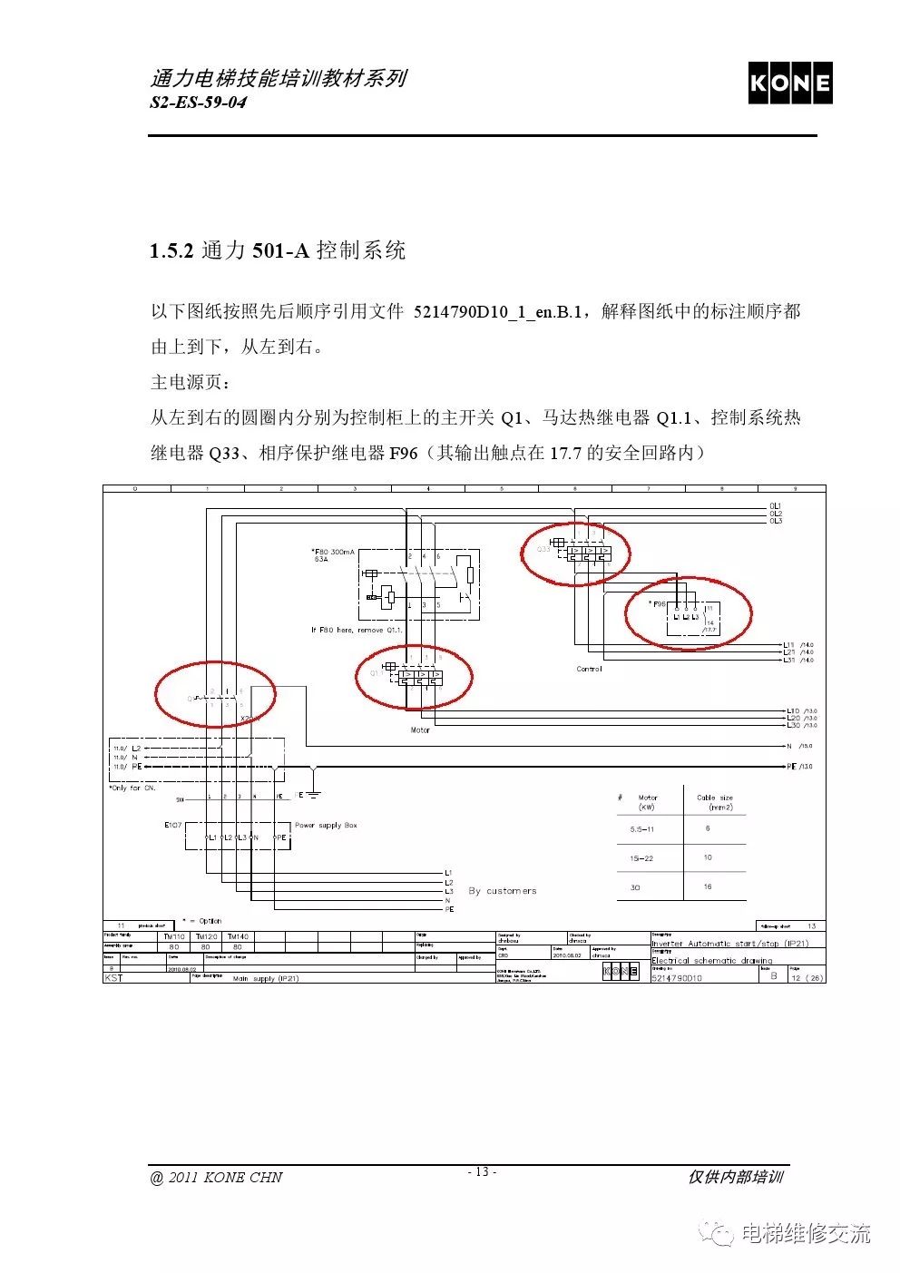 通力扶梯基础电气知识培训