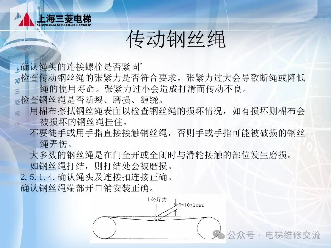 三菱电梯层门基本结构和保养作业培训-图片16