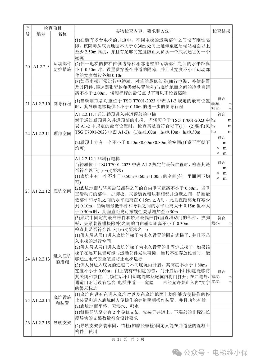 电梯新检规施工自检报告模板（附下载）