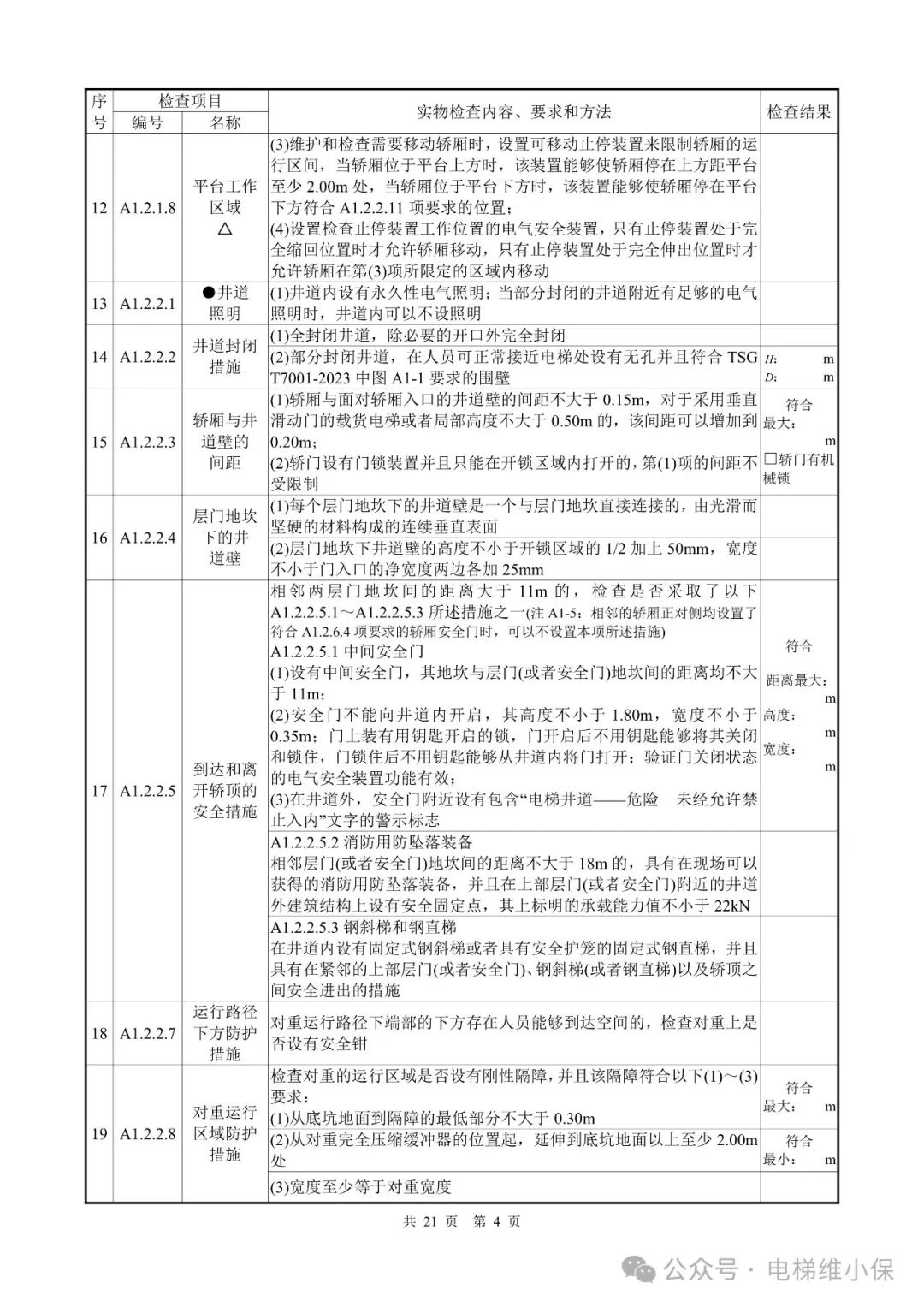 电梯新检规施工自检报告模板（附下载）
