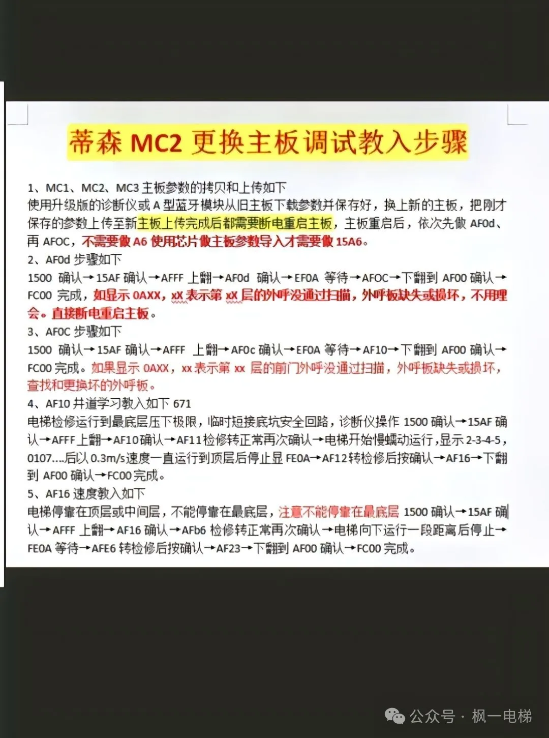 蒂森MC2说明