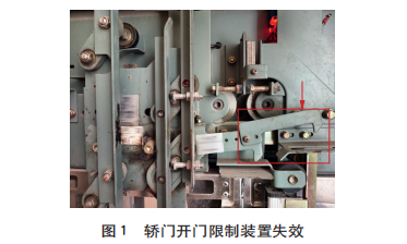 一则电梯轿门开门限制装置失效检验案例的分析