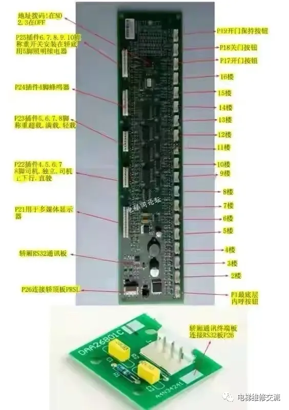 奥的斯ACD5电梯电路板详解