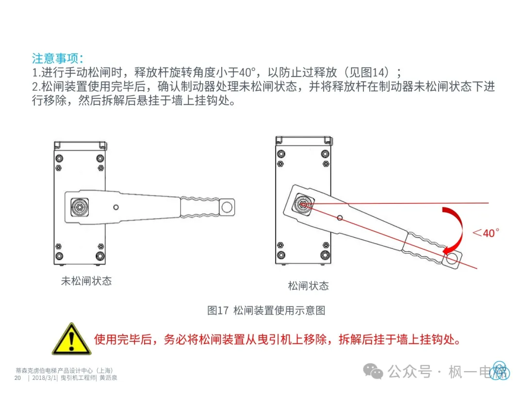 电梯块式抱闸调整说明