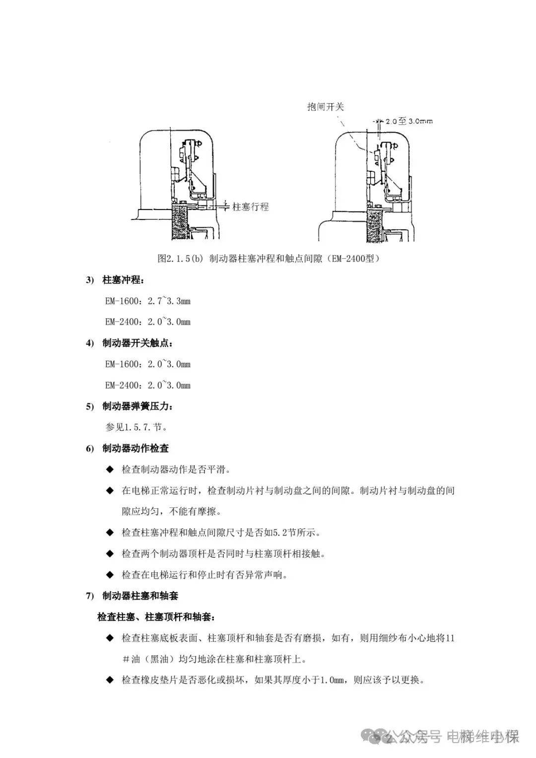 三菱电梯制动器拆解保养方法