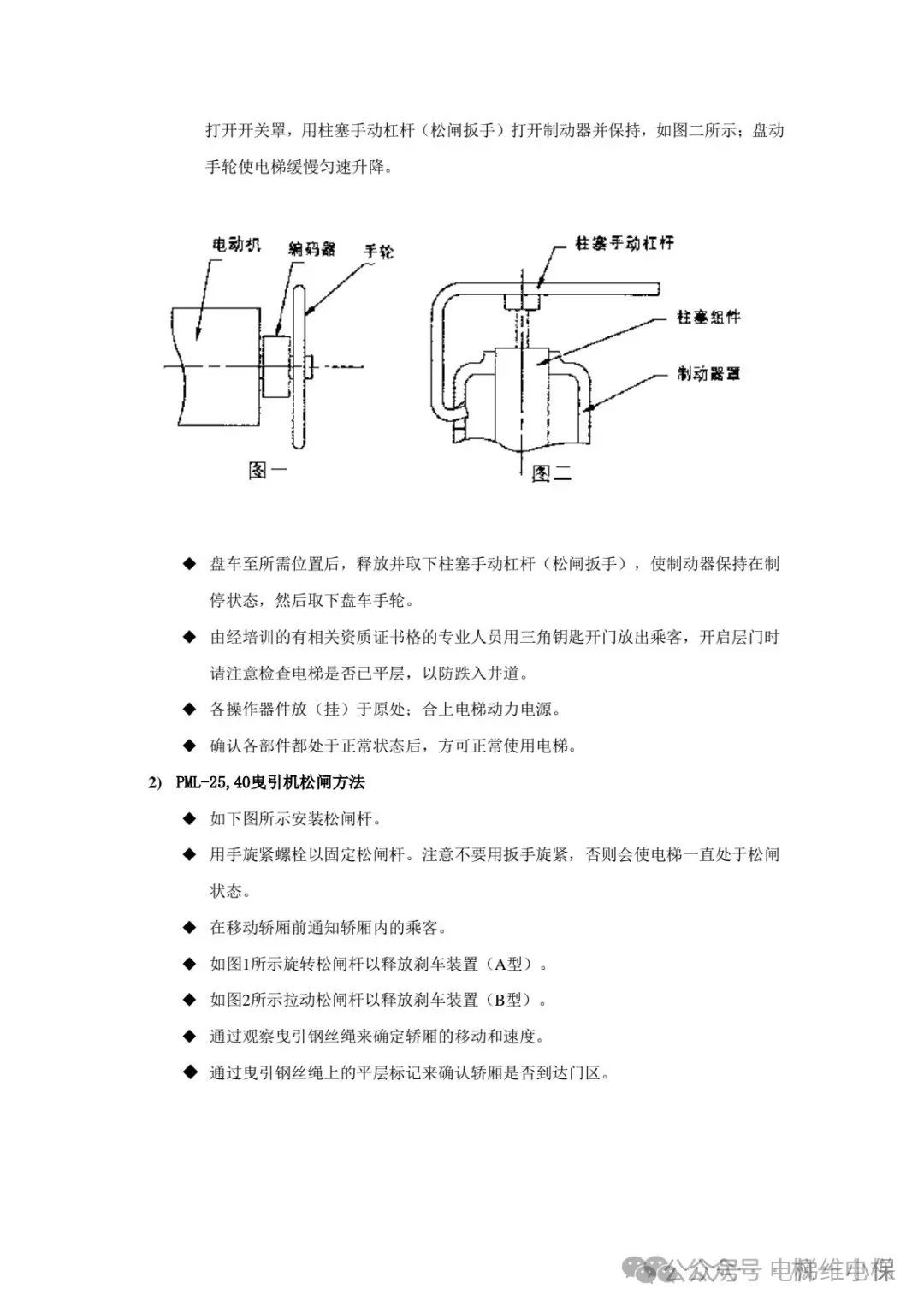 三菱电梯制动器拆解保养方法