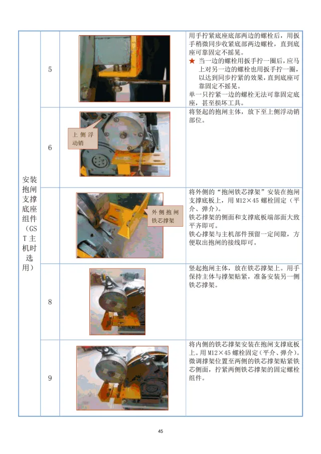 日立电梯制动器抱闸解体培训