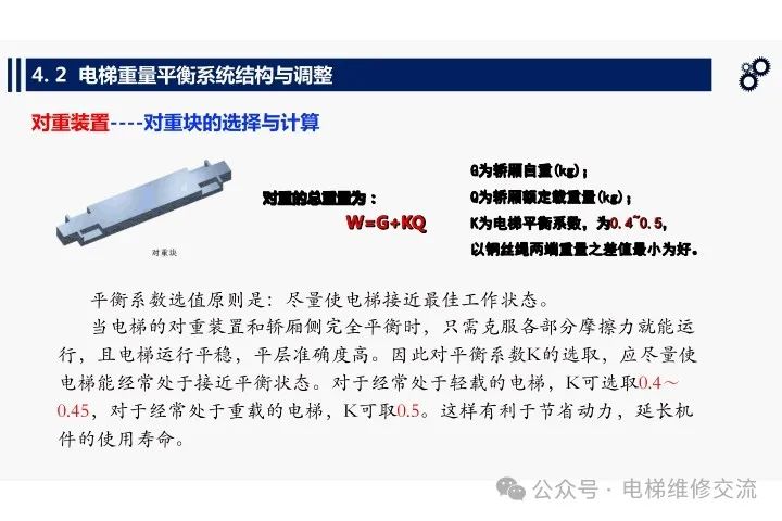 电梯重量平衡系统结构与调整培训-图片10