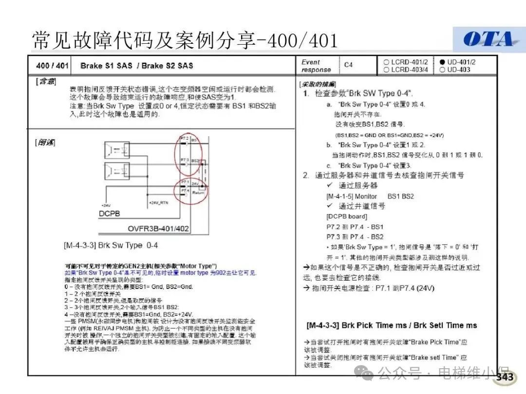 奥的斯电梯常见故障代码及案例