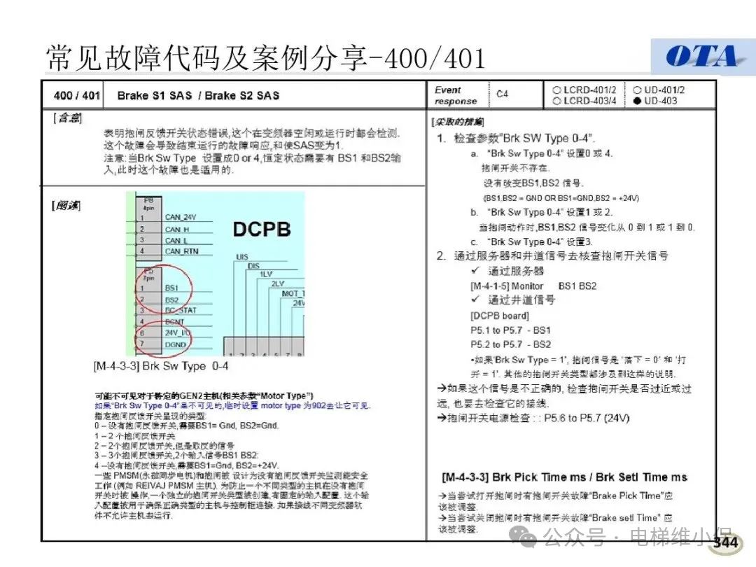 奥的斯电梯常见故障代码及案例