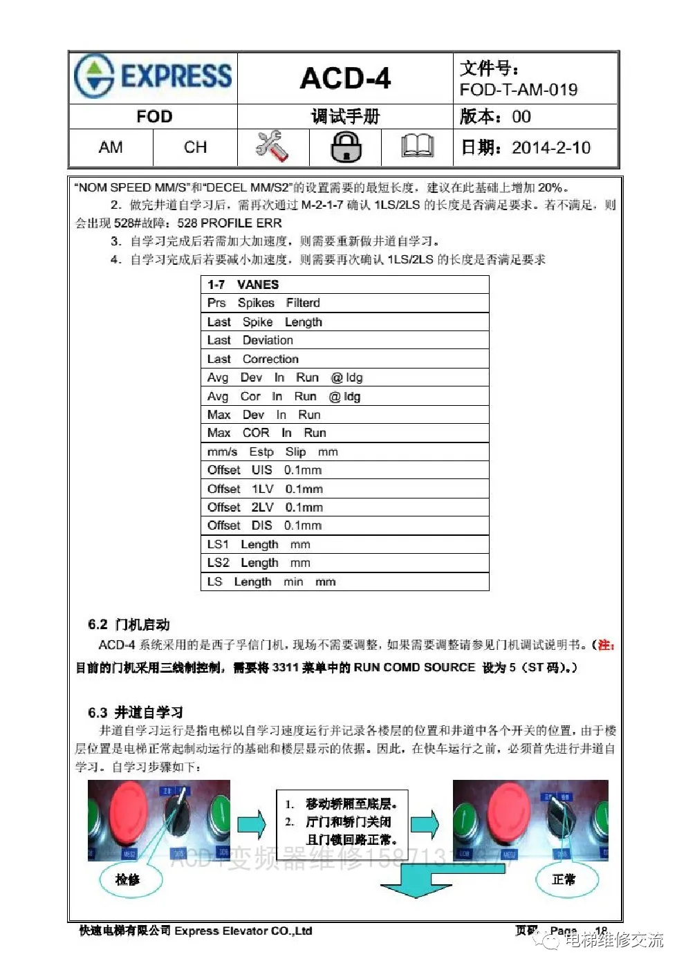快速电梯ACD4调试资料