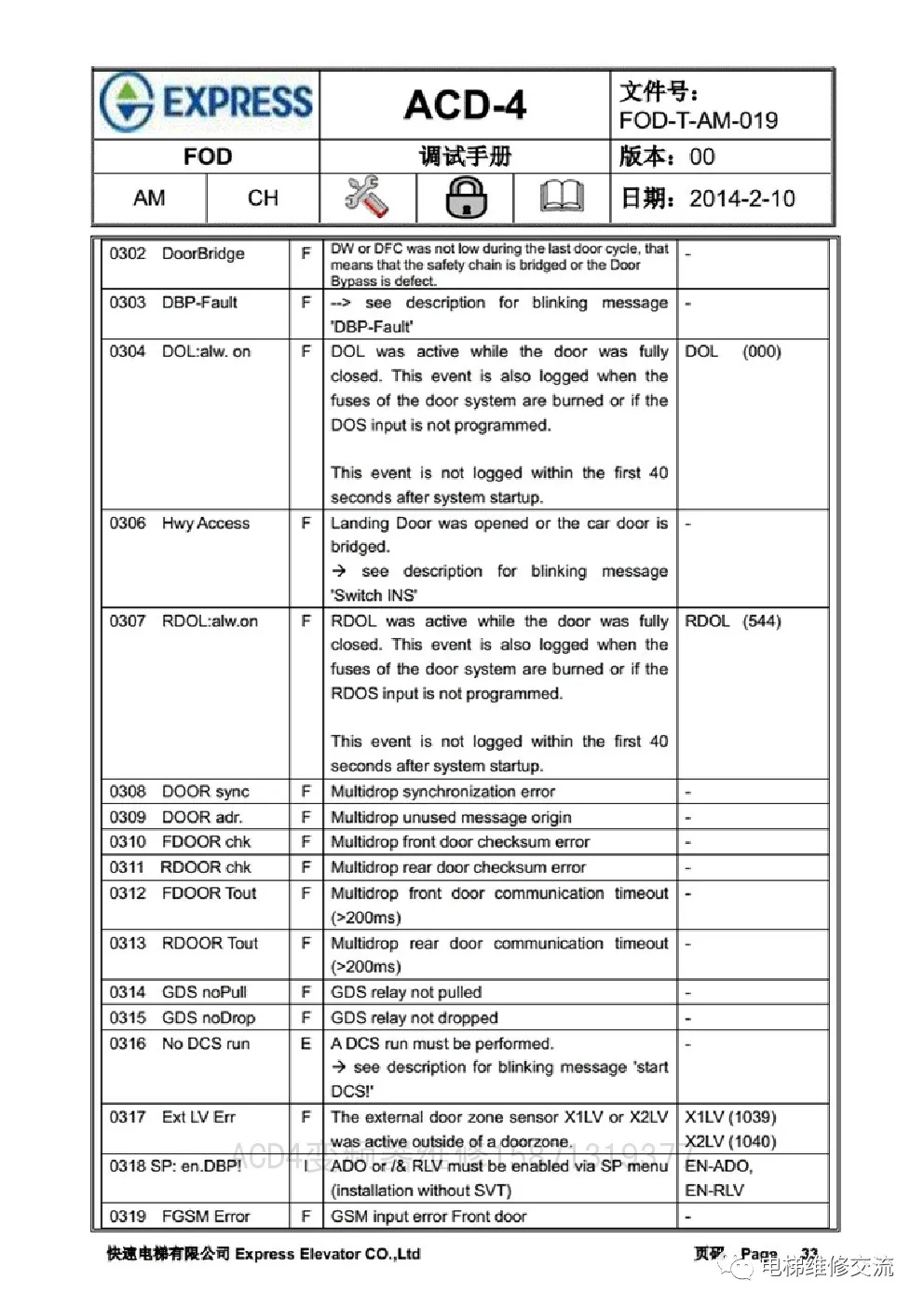 快速电梯ACD4调试资料