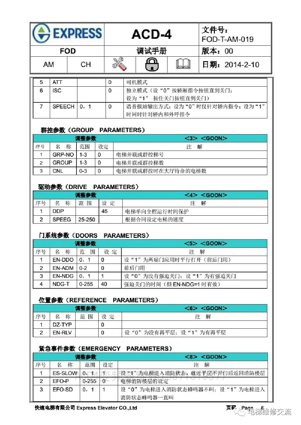 快速电梯ACD4调试资料