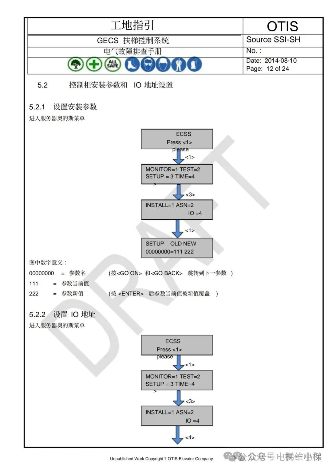 奥的斯GECS-ECB扶梯故障排查手册