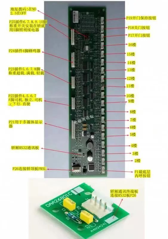 奥的斯ACD5MR主板轿顶板轿厢通讯板端子说明-图片3